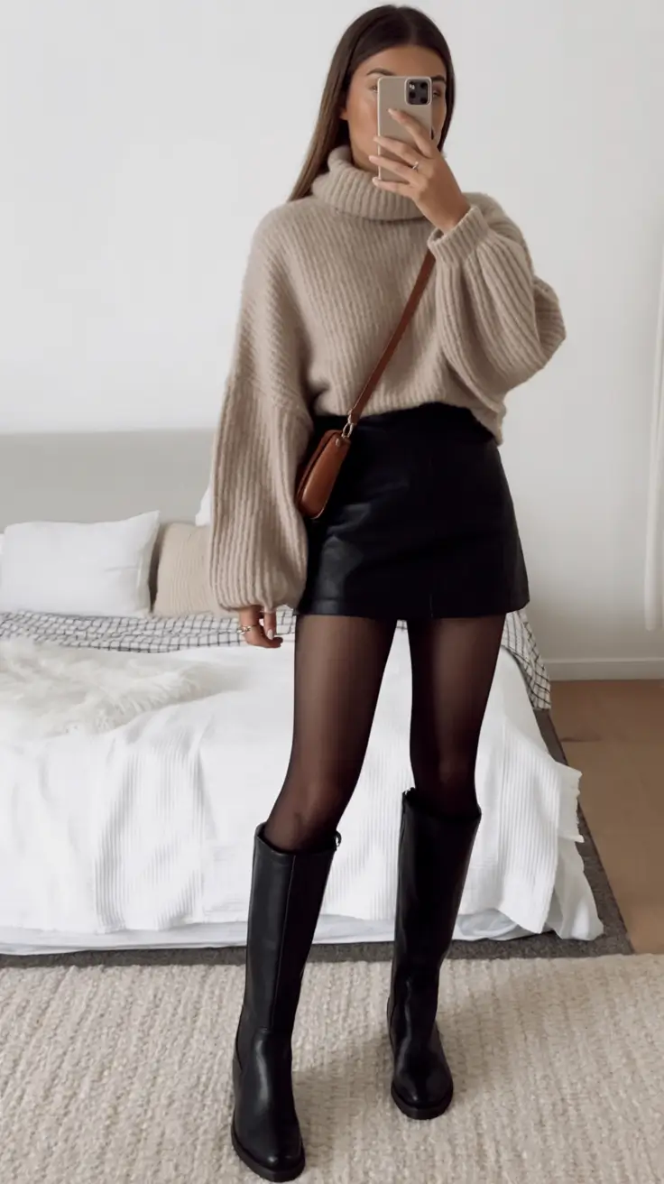 outfits ideas november 2025 Cozy Chic in a Turtleneck