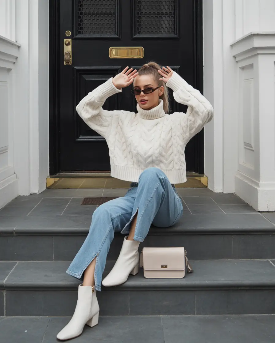 outfits ideas november 2025 Soft Knits and Light Denim