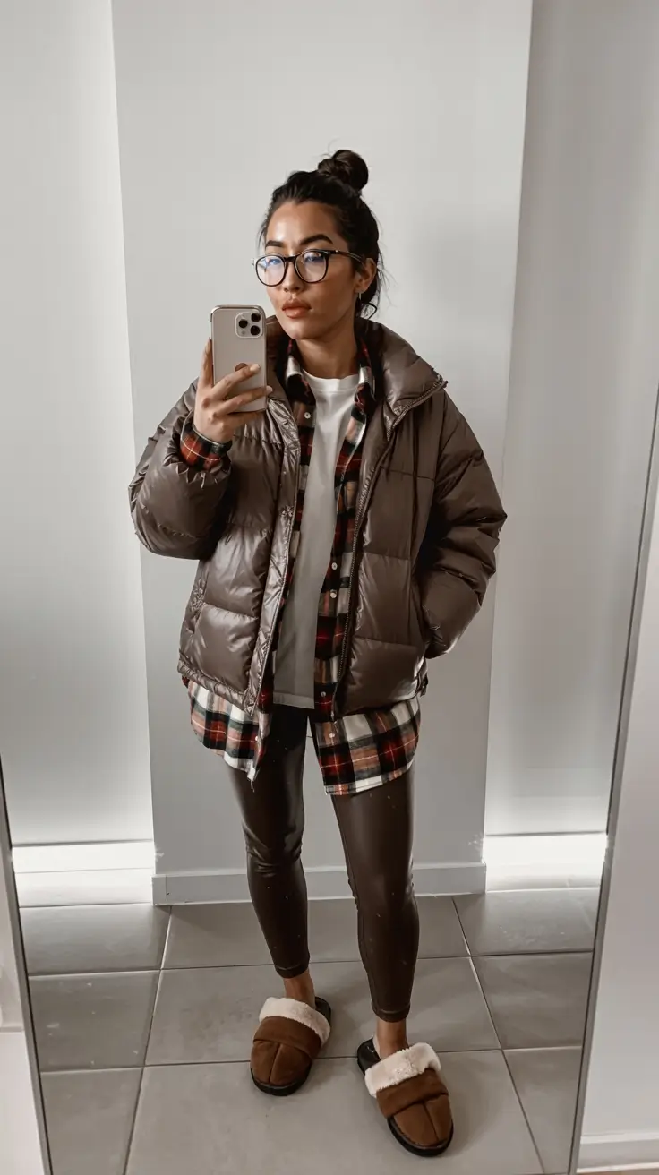 comfy winter outfits 2025 Layered Warmth with a Relaxed Edge