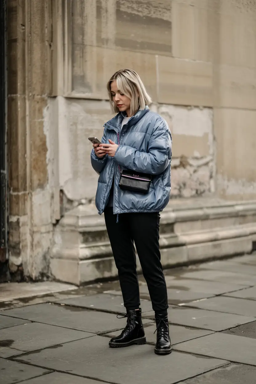 comfy winter outfits 2025 Effortless Puffer with Urban Minimalism