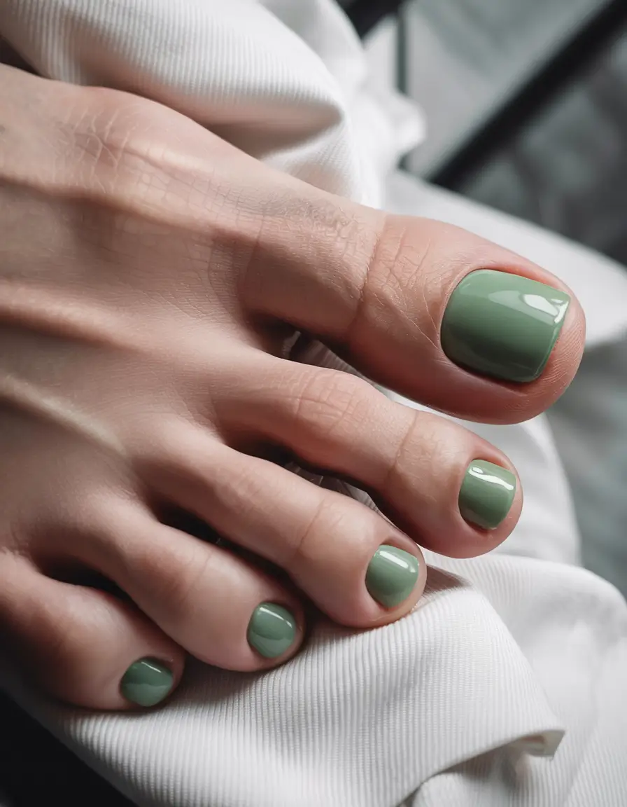 fall toe nail colors Sage Green Serenity