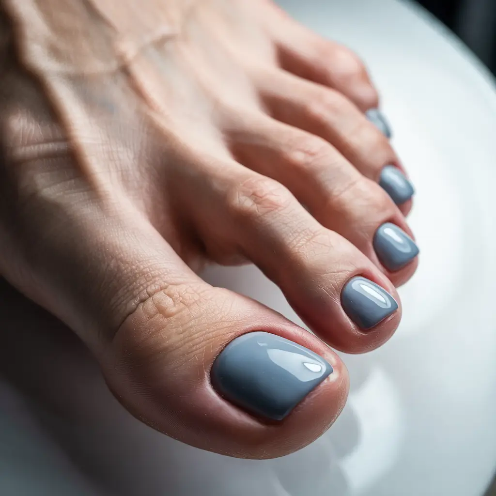 fall toe nail colors Stormy Grey Elegance