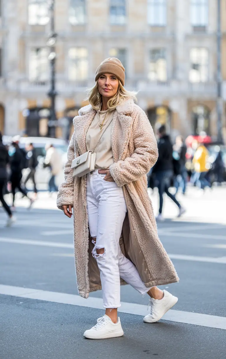 winter outfits over 40 Effortless Neutrals with a Cozy Twist