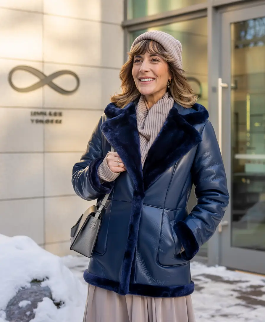 winter outfits over 40 Navy and Neutrals for Winter Warmth