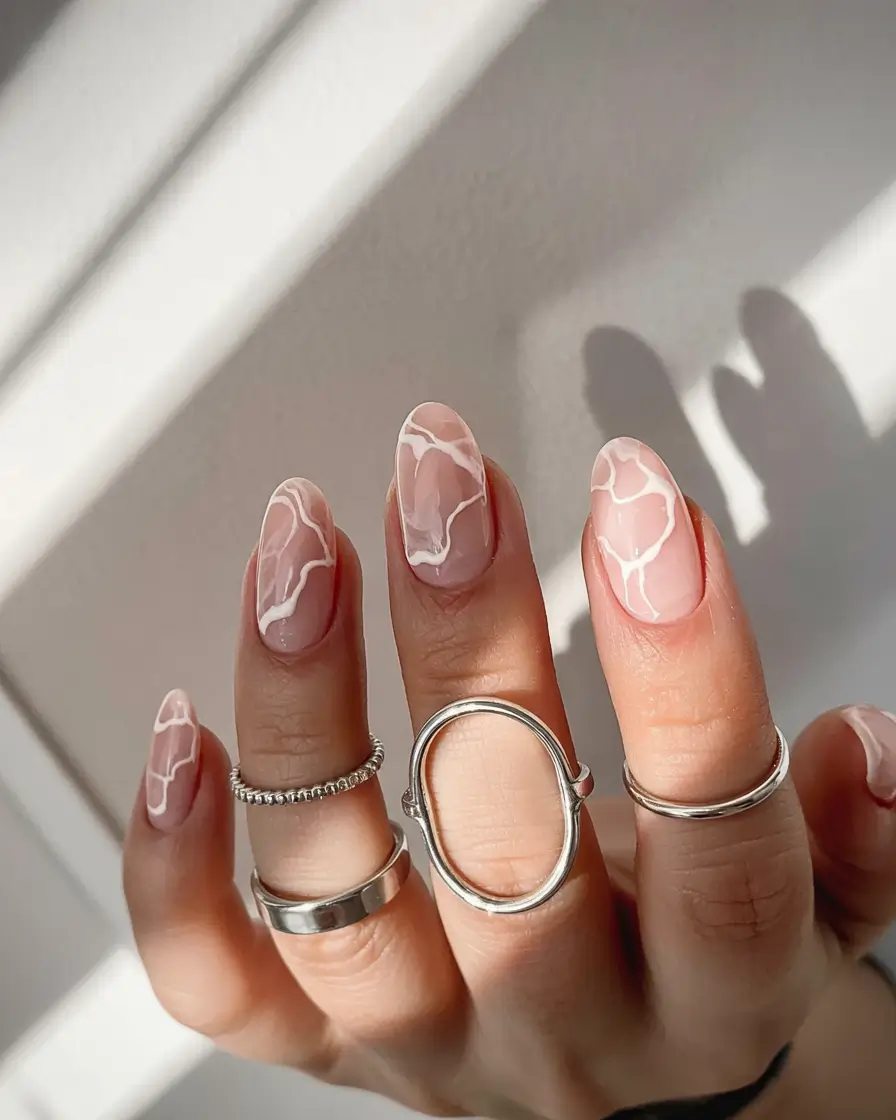 fall nail colors shades Abstract White Waves