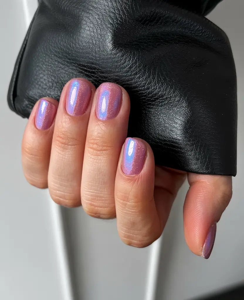 fall nail colors shades Iridescent Lilac Glow