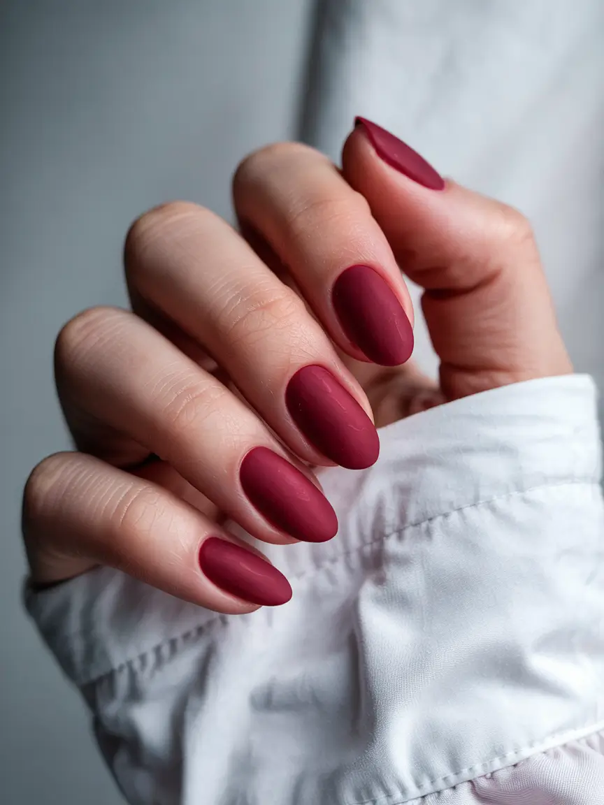fall nail colors shades Velvet Matte Merlot
