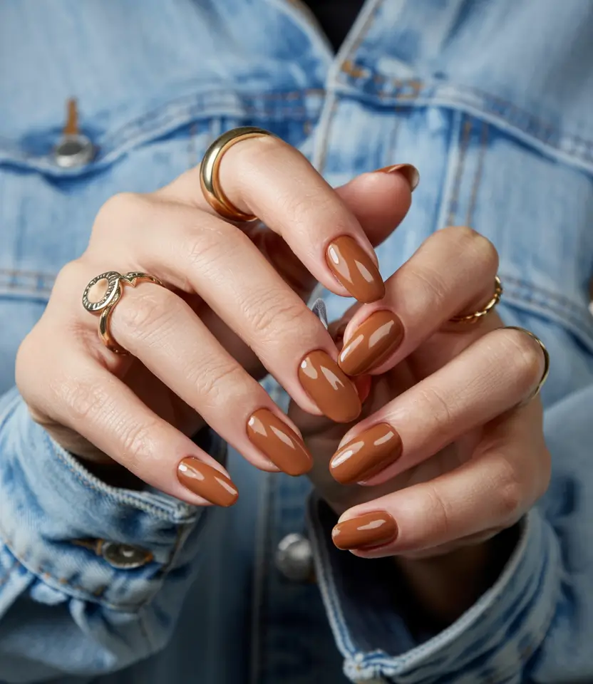 fall nail colors shades Golden Caramel Gloss
