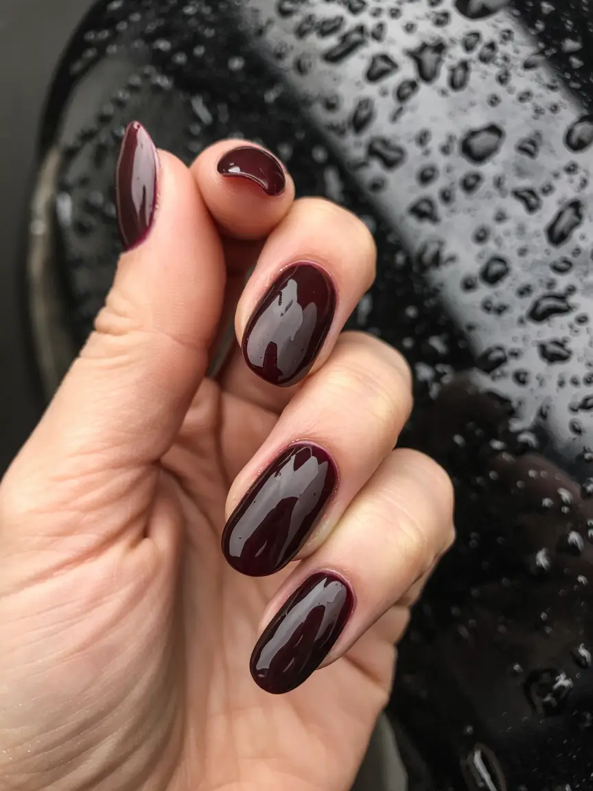 fall nail colors shades Deep Burgundy Gloss