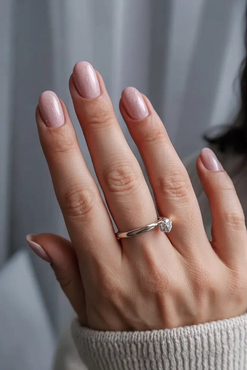 fall nail colors shades Subtle Sparkle Nude