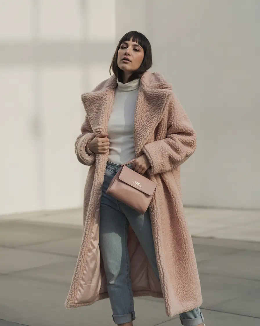 nyc winter outfits street style chic Blush Elegance
