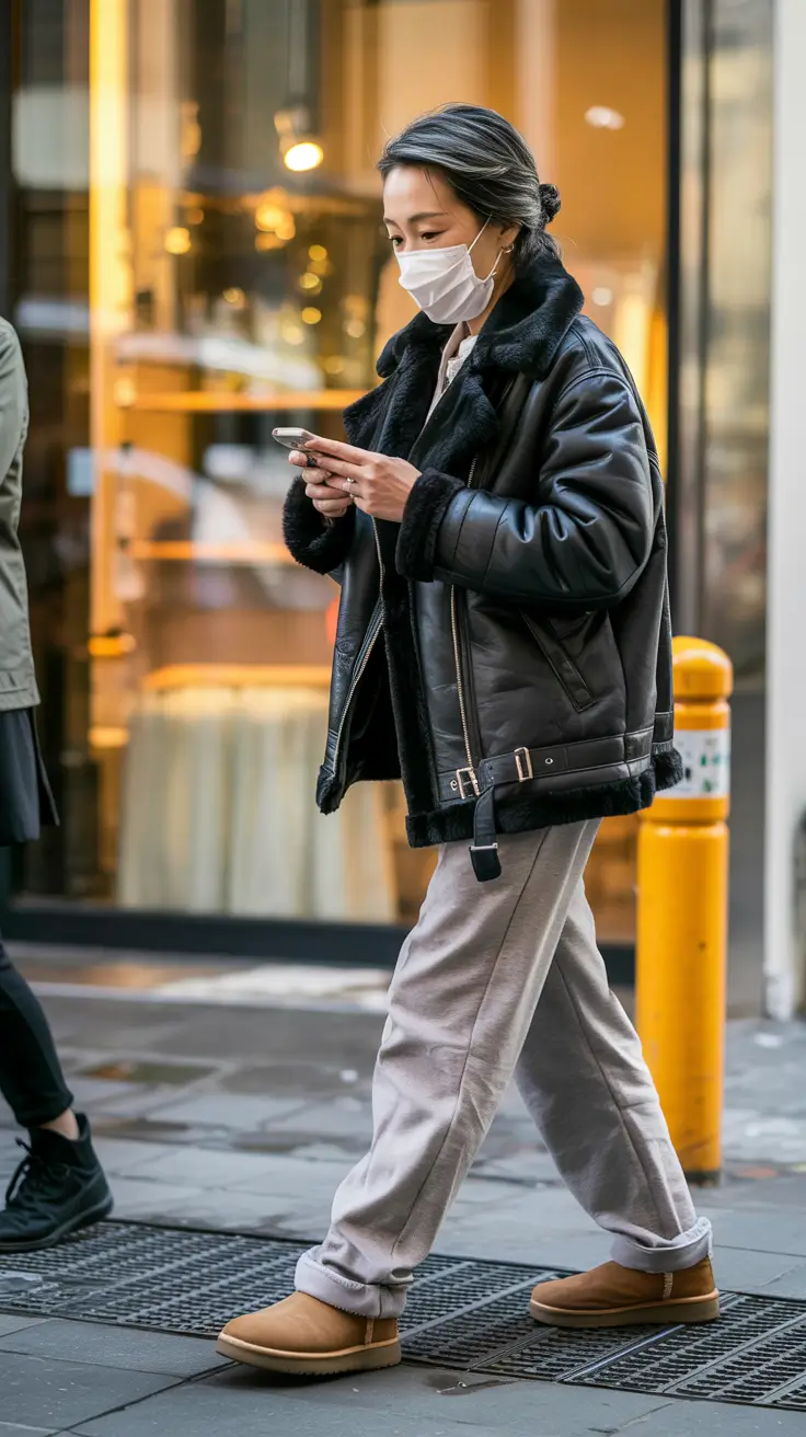 winter outfits over 50 older women Casual Comfort with Streetwise Energy