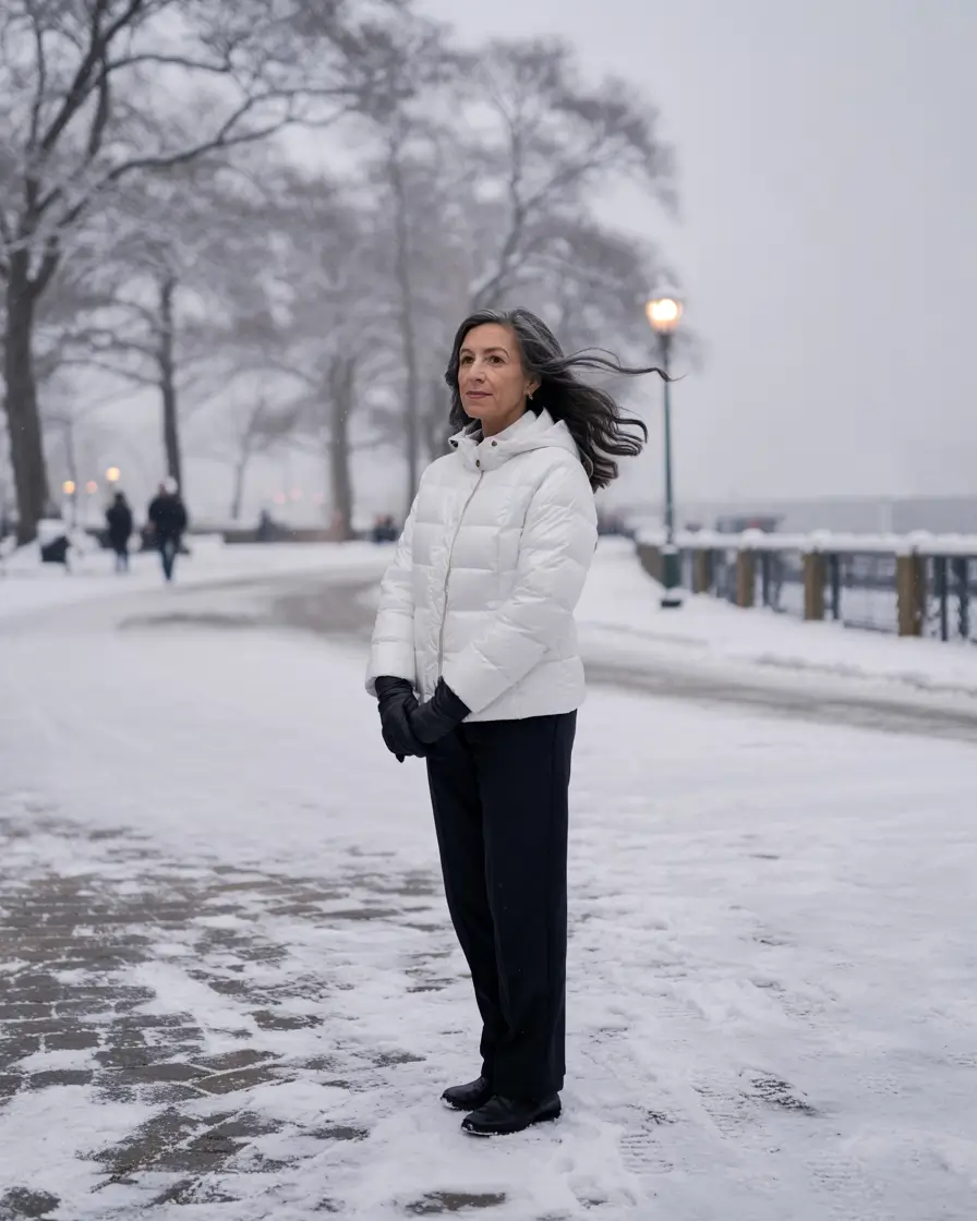 winter outfits over 50 older women Snowy Day Simplicity