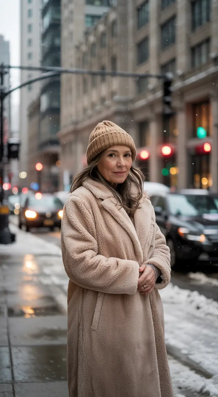winter outfits over 50 older women Tonal Warmth with Cozy Neutrals