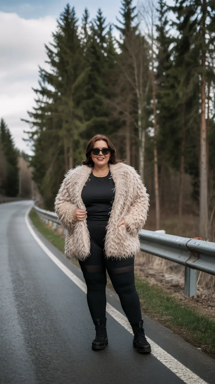 winter capsule wardrobe 2025 Bold Texture in Faux Fur