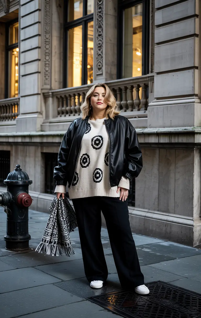 winter capsule wardrobe 2025 Urban Cool With Graphic Knits