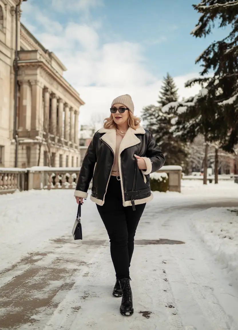 winter capsule wardrobe 2025 Urban Shearling Sophistication