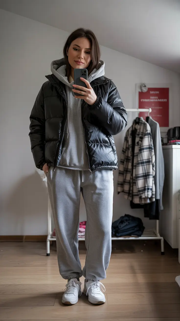 trendy winter outfits 2025 monochrome comfort