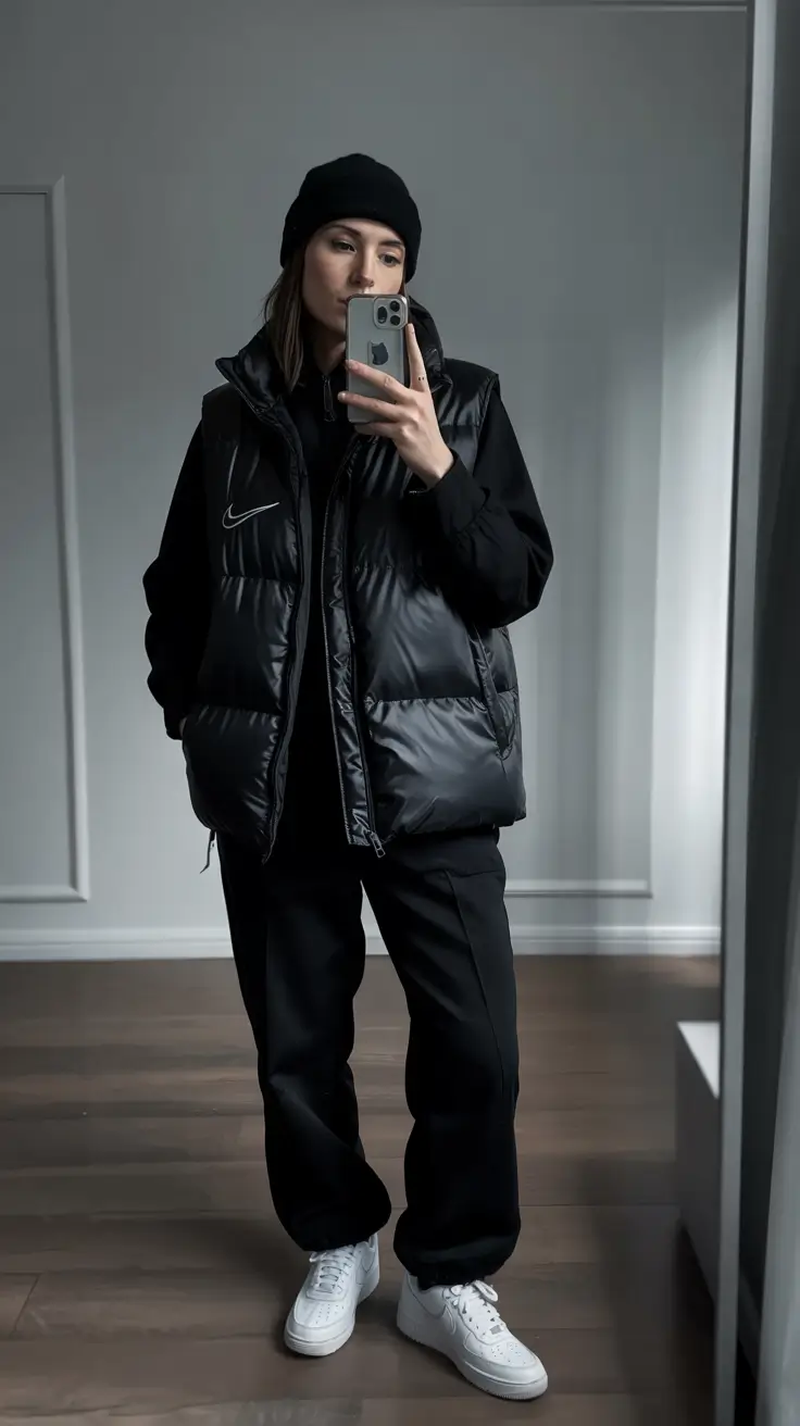 winter fashion inspo Sporty Monochrome Ease