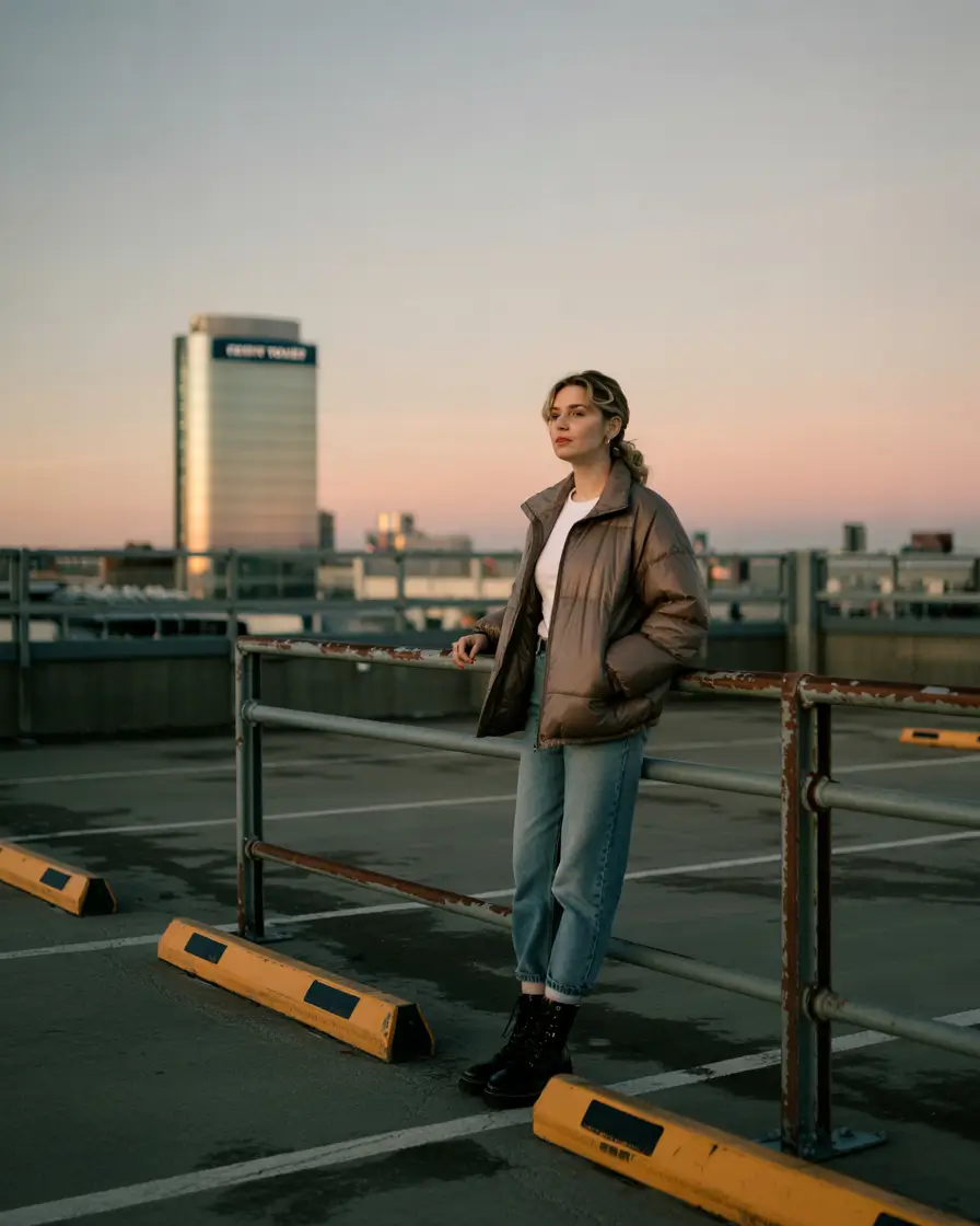 winter fashion inspo Urban Cool in Metallic Puffer