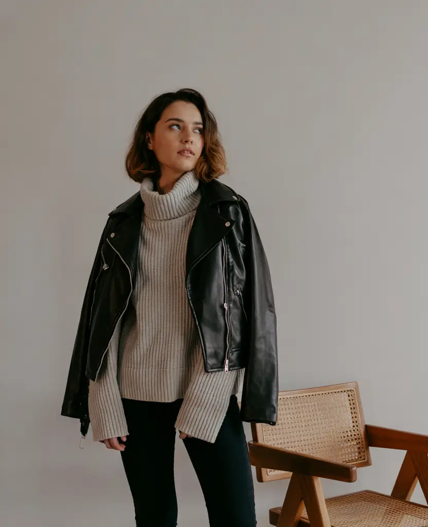 winter fashion inspo Leather Layers for Instant Cool