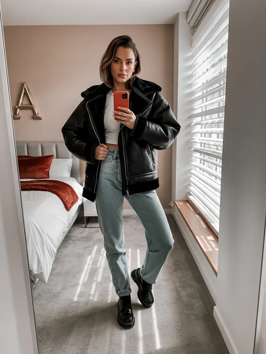 winter fashion inspo Minimalist Leather Balance