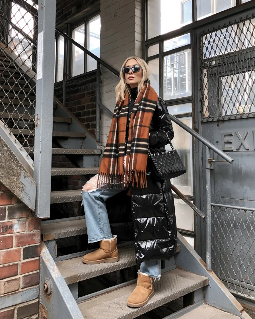 winter fashion inspo Plaid Drama With Everyday Comfort