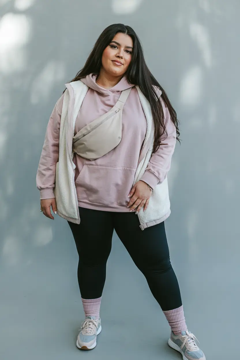 curvy winter outfits 2025 Soft Sporty Layers