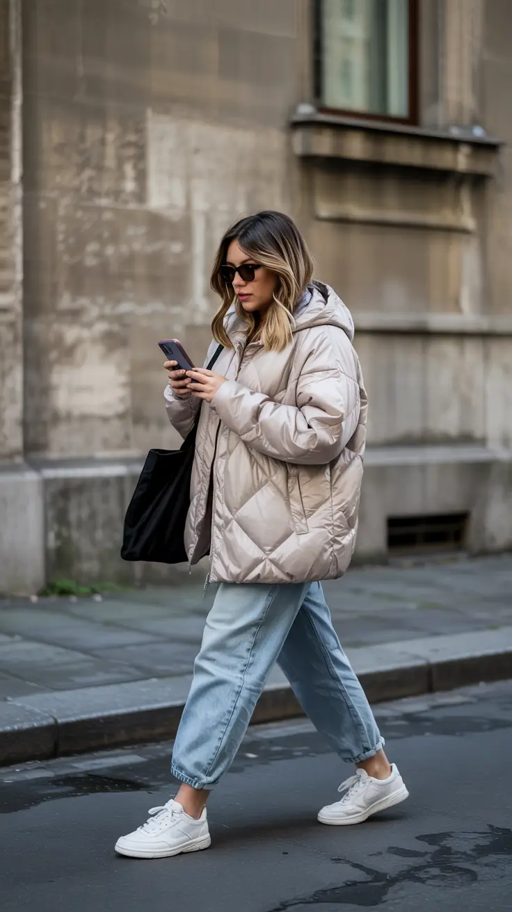 curvy winter outfits 2025 Puffer Jacket Streetwear Inspo