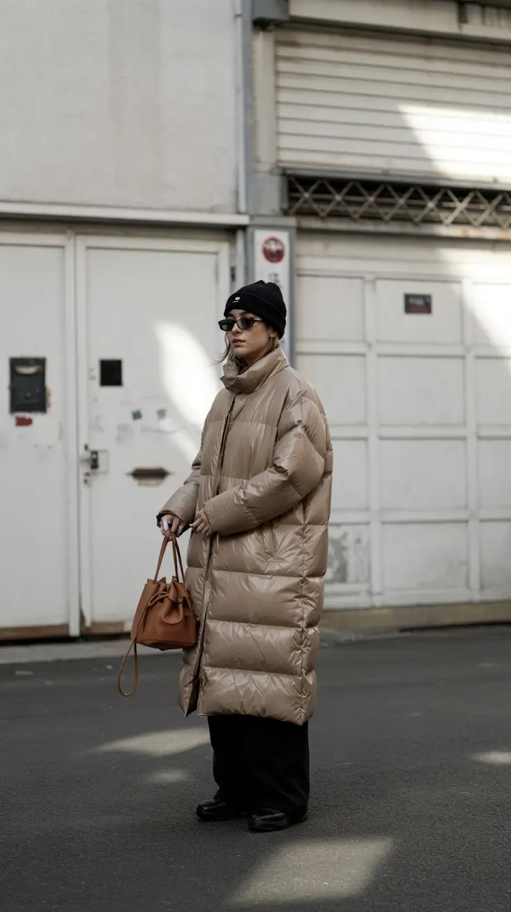 winter outfit inspo 2025 Oversized Puffer, Elevated Minimalism