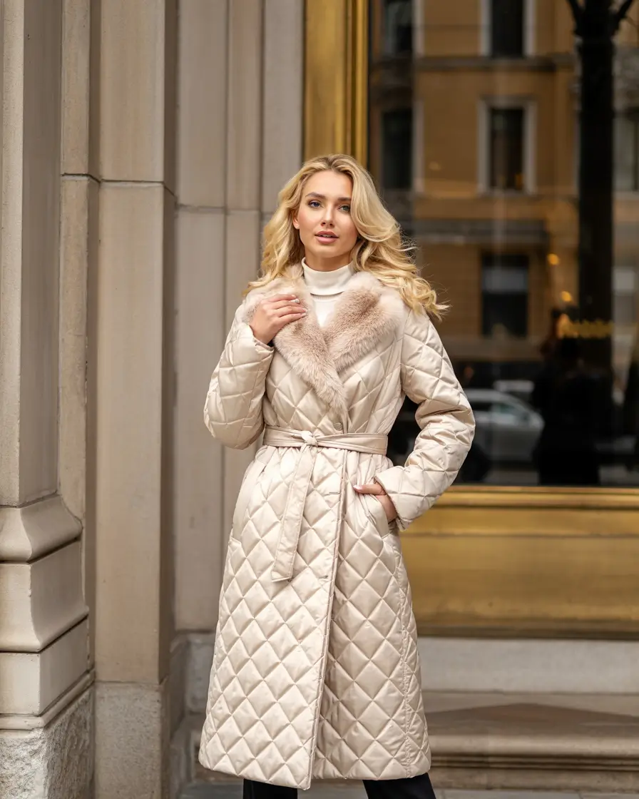 winter outfit inspo 2025 Quilted Elegance With a Luxe Finish