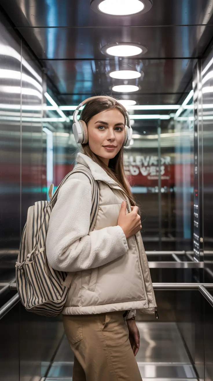winter outfits inspiration casual Soft Neutrals and Commuter Chic