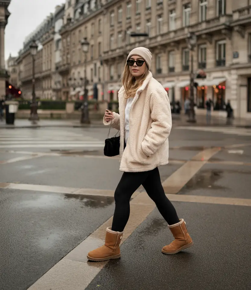winter outfits inspiration casual Soft Beige Comfort in the City