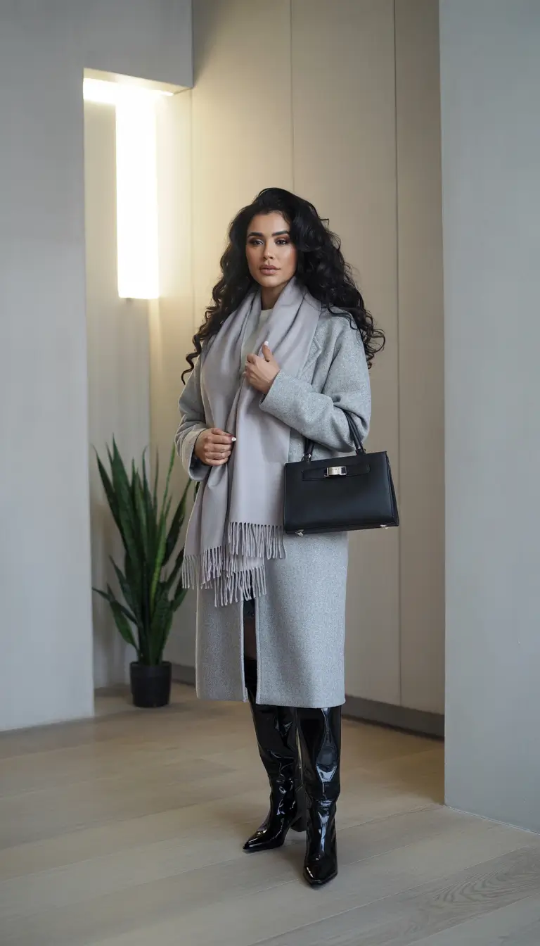 winter outfits inspiration old money Timeless Elegance in Grey and Black