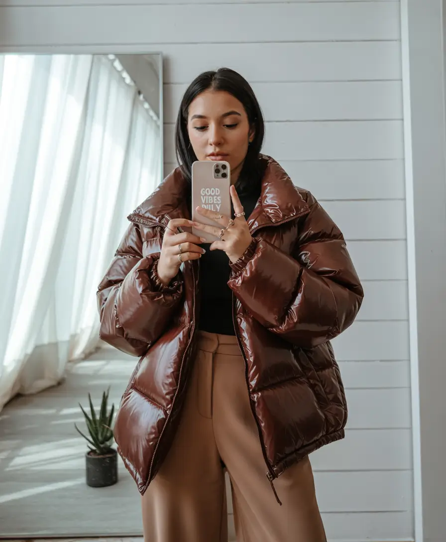 winter outfits inspiration 2025 Warm Sophistication in Chocolate Tones