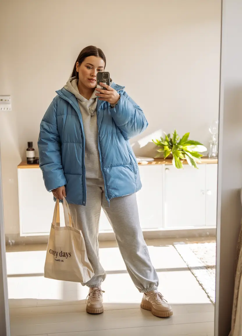 plus size winter outfits cold weather Cozy Streetwear Layers