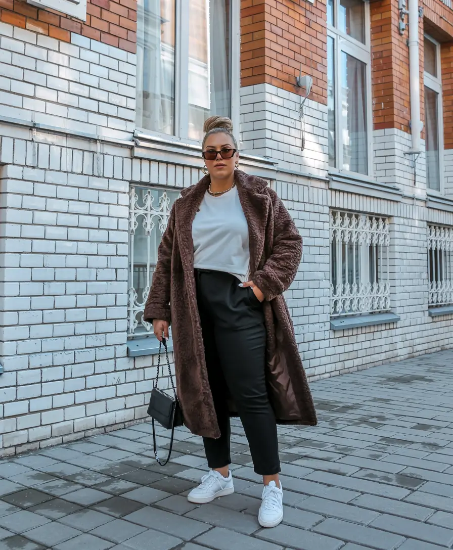 plus size winter outfits classy Classy Comfort With a Statement Coat