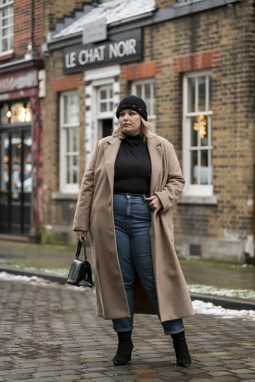 plus size winter outfits classy City Stroll Elegance