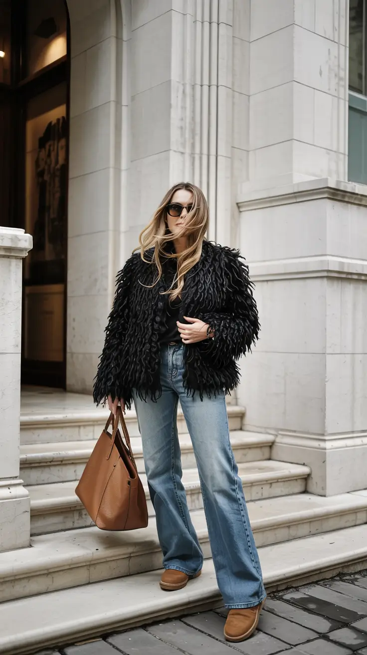 winter outfits aesthetic 2025 textured statement energy