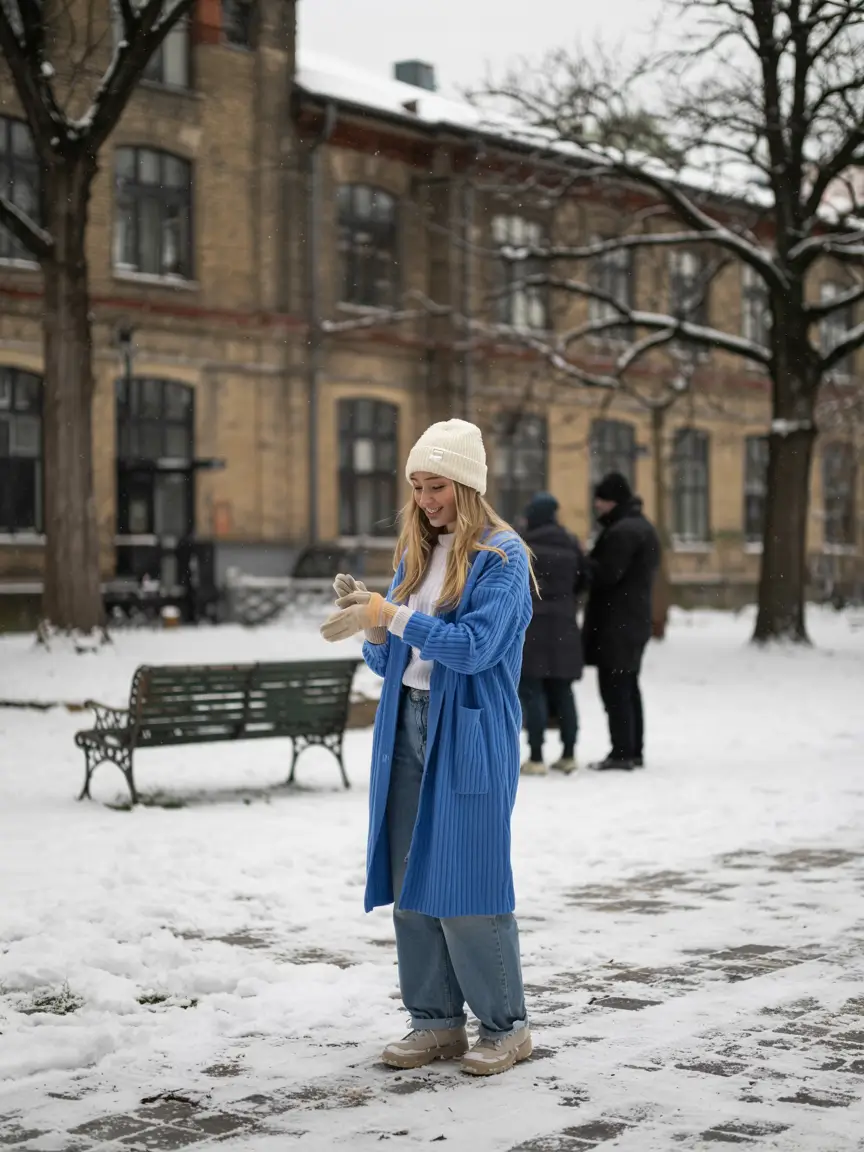 winter outfits aesthetic 2025 / 2026 Blue Serenity