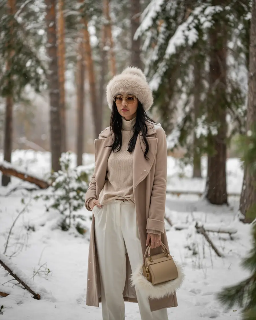 winter outfits aesthetic 2025 / 2026 Soft Neutrals