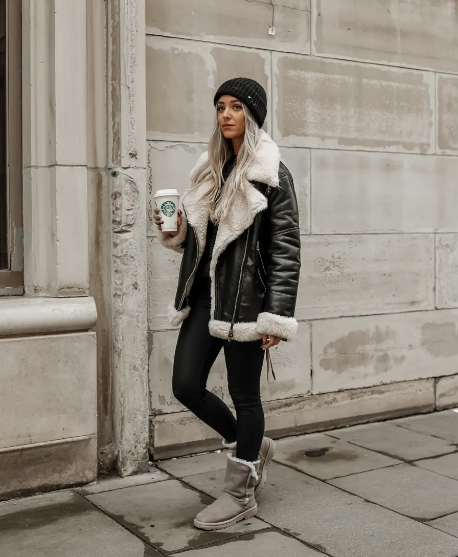 winter outfits aesthetic 2025 / 2026 Edgy Comfort