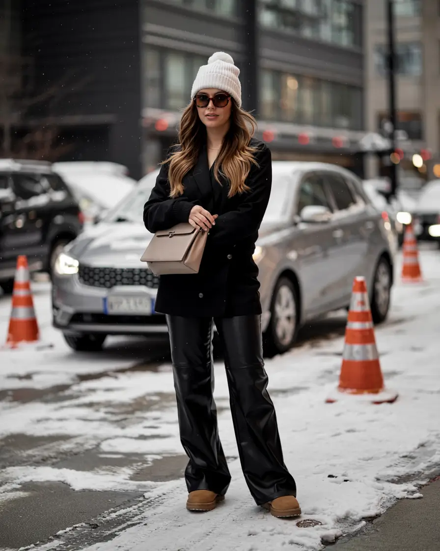 winter outfits aesthetic 2025 / 2026 Black Snow