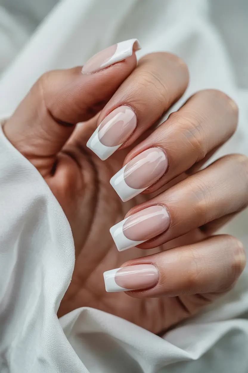 winter-nails-colors-2025-french-classic