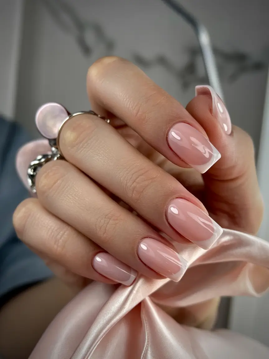 winter-nails-colors-Soft-French-Glow
