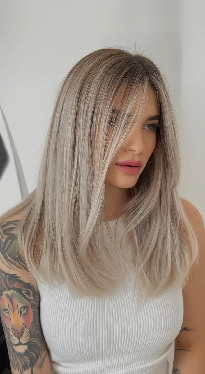 Blonde Hair Color Ideas Winter 2025-2026 Cool Beige With Face-Framing Flow