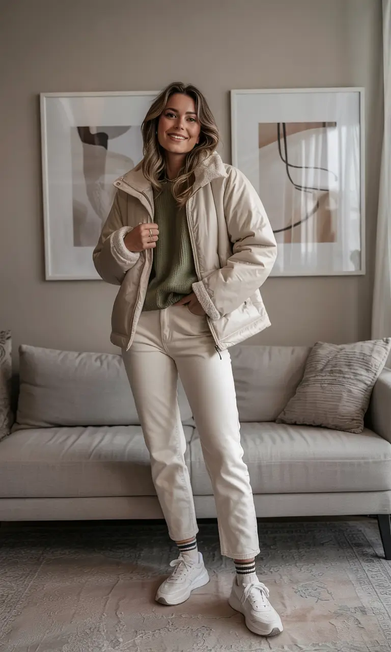 casual winter outfits for women Cozy Neutrals with a Modern Twist