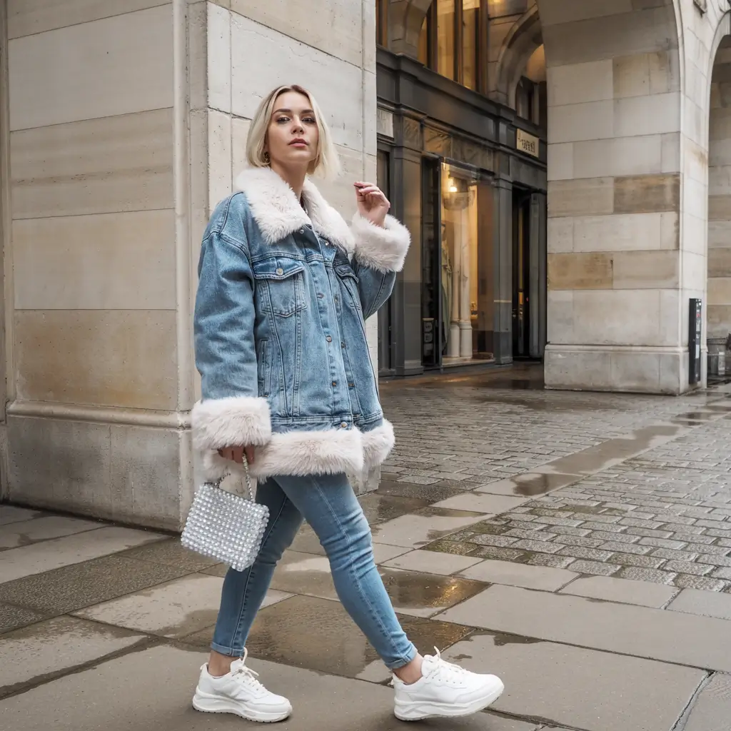 casual winter outfits for women Denim with a Winter Edge