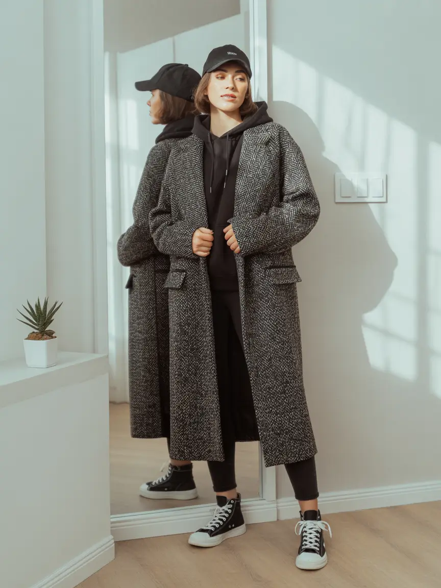 early winter outfits Urban Monochrome Cool