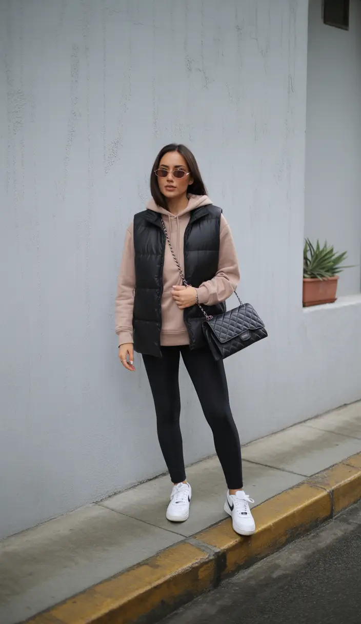 early winter outfits Laid-Back Puffer Energy